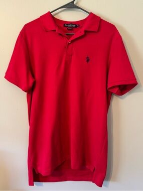 U.S. Polo Assn. Youth Bright Red Polo with Embroidered Logo
